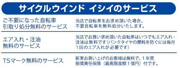 サイクルウインド　イシイのサービス